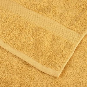 vidaXL Ręczniki do rąk, premium 10 szt., złote, 50x100cm, bawełna 100% 5