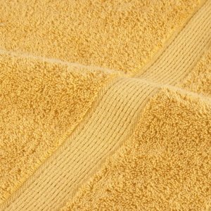 vidaXL Ręczniki premium, 2 szt., złote, 100x200 cm, bawełna 100% 5