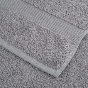 vidaXL Ręczniki kąpielowe, premium 10 szt., szare, 100x150 cm, bawełna 6