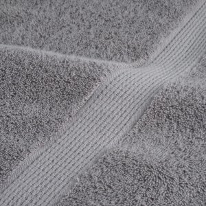 vidaXL Ręczniki kąpielowe, premium 10 szt., szare, 100x150 cm, bawełna 7