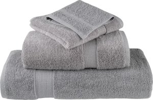 vidaXL vidaXL Ręczniki premium, 10 szt., szare, 100x200 cm, bawełna 100% 4