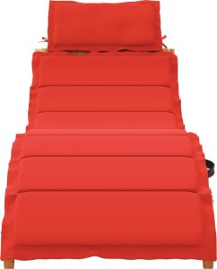 vidaXL vidaXL Leżaki z poduszkami, 2 szt., czerwone, lite drewno akacjowe 4