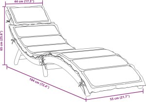 vidaXL vidaXL Leżaki z poduszkami, 2 szt., czerwone, lite drewno akacjowe 10