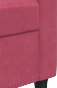vidaXL vidaXL 3-cz. zestaw wypoczynkowy z poduszkami, winna czerwień, aksamit 8