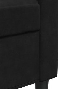 vidaXL vidaXL 4-cz. wypoczynek z poduszkami i wałkami, czarny, aksamit 9
