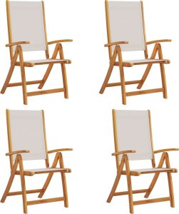vidaXL vidaXL Składane krzesła ogrodowe, 4 szt., drewno akacjowe i textilene 2