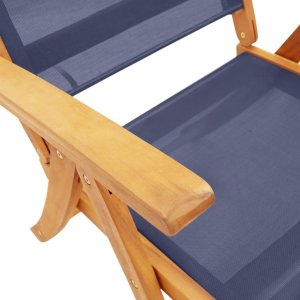 vidaXL vidaXL Składane krzesła ogrodowe, 8 szt., drewno akacjowe i textilene 6