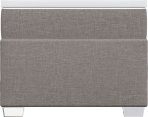 vidaXL vidaXL Łóżko kontynentalne z materacem, taupe, tkanina, 100x200 cm 4