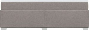 vidaXL vidaXL Łóżko kontynentalne z materacem, taupe, tkanina, 100x200 cm 8