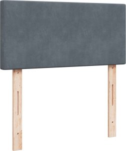 vidaXL Łóżko kontynentalne z materacem, ciemnoszary aksamit, 100x200cm 5