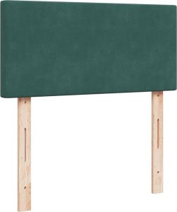 vidaXL Łóżko kontynentalne z materacem, zielone, aksamit, 100x200 cm 5