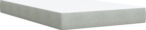 vidaXL Łóżko kontynentalne z materacem, jasnoszare, 120x200cm, aksamit 7