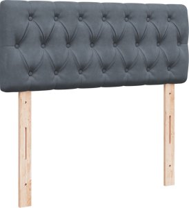 vidaXL Łóżko kontynentalne z materacem, ciemnoszare, 120x200cm aksamit 5