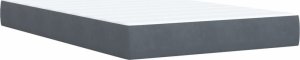 vidaXL Łóżko kontynentalne z materacem, ciemnoszare, 120x200cm aksamit 7