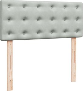 vidaXL Łóżko kontynentalne z materacem, jasnoszare, 120x200cm, aksamit 5