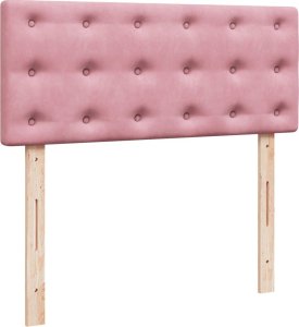 vidaXL Łóżko kontynentalne z materacem, różowe, 120x200 cm, aksamit 5