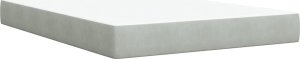 vidaXL Łóżko kontynentalne z materacem, jasnoszare, 140x190cm, aksamit 7