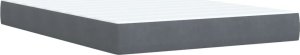 vidaXL Łóżko kontynentalne z materacem, ciemnoszare, 140x200cm aksamit 7