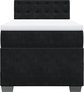 vidaXL vidaXL Łóżko kontynentalne z materacem, czarne, aksamit 80x200 cm 6