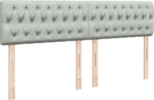 vidaXL vidaXL Łóżko kontynentalne z materacem, jasnoszare, aksamit, 200x200cm 9