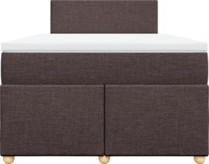 vidaXL vidaXL Łóżko kontynentalne z materacem, brązowe, tkanina, 120x200 cm 6