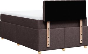 vidaXL vidaXL Łóżko kontynentalne z materacem, brązowe, tkanina, 120x200 cm 8