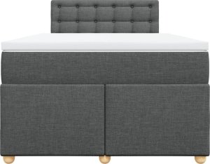 vidaXL vidaXL Łóżko kontynentalne z materacem, ciemnoszara tkanina 120x200 cm 6