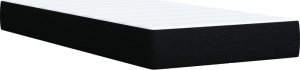 vidaXL vidaXL Łóżko kontynentalne z materacem, czarne, tkanina 90x190 cm 10