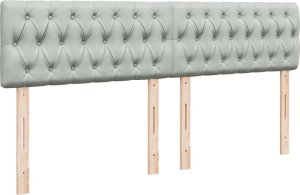 vidaXL vidaXL Łóżko kontynentalne z materacem, jasnoszare, 180x200cm, aksamit 8