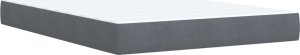 vidaXL vidaXL Łóżko kontynentalne z materacem, ciemnoszare, 140x200cm aksamit 10