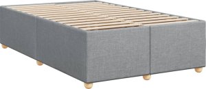 vidaXL Łóżko kontynentalne z materacem, jasnoszare, tkanina 120x200 cm 8