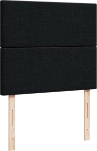 vidaXL vidaXL Łóżko kontynentalne z materacem, czarne, 120x190 cm, tkanina 7