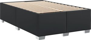 vidaXL vidaXL Łóżko kontynentalne z materacem, czarne, 120x190 cm, tkanina 8