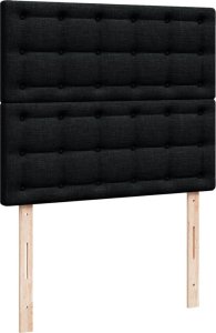 vidaXL vidaXL Łóżko kontynentalne z materacem, czarne, 120x190 cm, tkanina 7