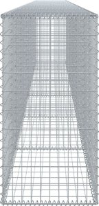 vidaXL vidaXL Kosz gabionowy z pokrywą, 600x50x100 cm, galwanizowane żelazo 4