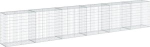 vidaXL vidaXL Kosz gabionowy z pokrywą, 600x50x100 cm, galwanizowane żelazo 5