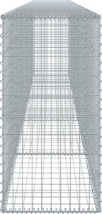 vidaXL Kosz gabionowy z pokrywą, 500x50x100 cm, galwanizowane żelazo 4