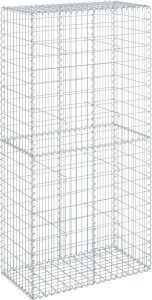 vidaXL Kosz gabionowy z pokrywą, 100x50x200 cm, galwanizowane żelazo 2