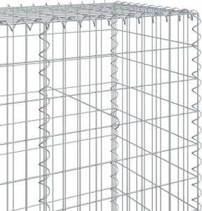 vidaXL Kosz gabionowy z pokrywą, 100x50x200 cm, galwanizowane żelazo 6