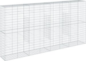 vidaXL vidaXL Kosz gabionowy z pokrywą, 400x50x200 cm, galwanizowane żelazo 5