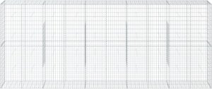 vidaXL vidaXL Kosz gabionowy z pokrywą, 500x50x200 cm, galwanizowane żelazo 3