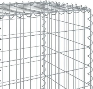 vidaXL Kosz gabionowy z pokrywą, 1200x50x150 cm, galwanizowane żelazo 6
