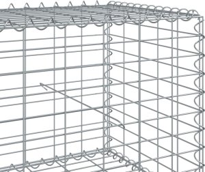 vidaXL vidaXL Kosz gabionowy z pokrywą, 1100x100x50 cm, galwanizowane żelazo 6
