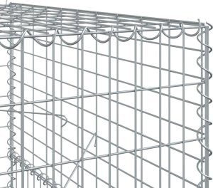 vidaXL Kosz gabionowy z pokrywą, 900x100x150 cm, galwanizowane żelazo 6