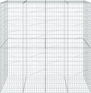 vidaXL vidaXL Kosz gabionowy z pokrywą, 200x100x200 cm, galwanizowane żelazo 3