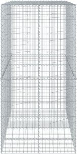 vidaXL vidaXL Kosz gabionowy z pokrywą, 200x100x200 cm, galwanizowane żelazo 4
