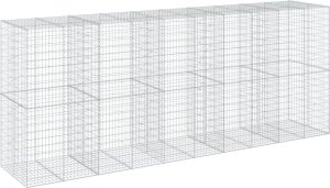 vidaXL Kosz gabionowy z pokrywą, 500x100x200 cm, galwanizowane żelazo 2