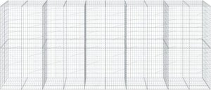 vidaXL Kosz gabionowy z pokrywą, 500x100x200 cm, galwanizowane żelazo 3