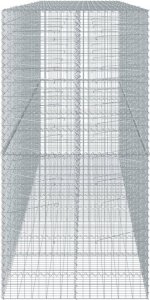 vidaXL Kosz gabionowy z pokrywą, 500x100x200 cm, galwanizowane żelazo 4