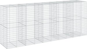 vidaXL Kosz gabionowy z pokrywą, 500x100x200 cm, galwanizowane żelazo 5